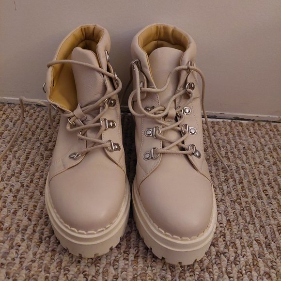 Marc Fisher Shoes - Marc Fisher White Leather Boots